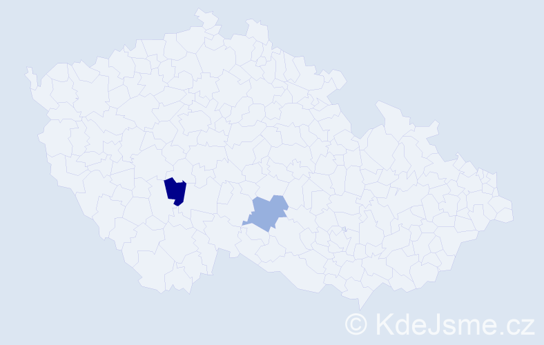 Příjmení: 'Bauška', počet výskytů 9 v celé ČR