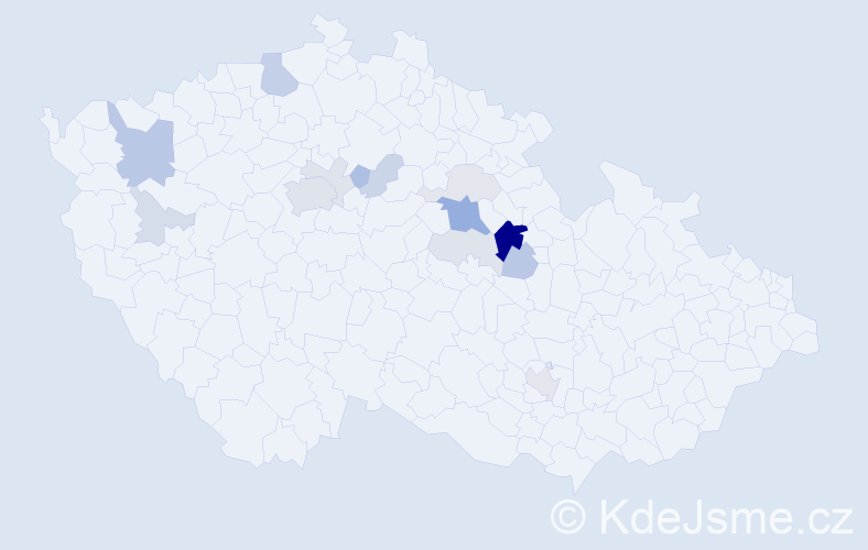 Příjmení: 'Rozlivková', počet výskytů 41 v celé ČR