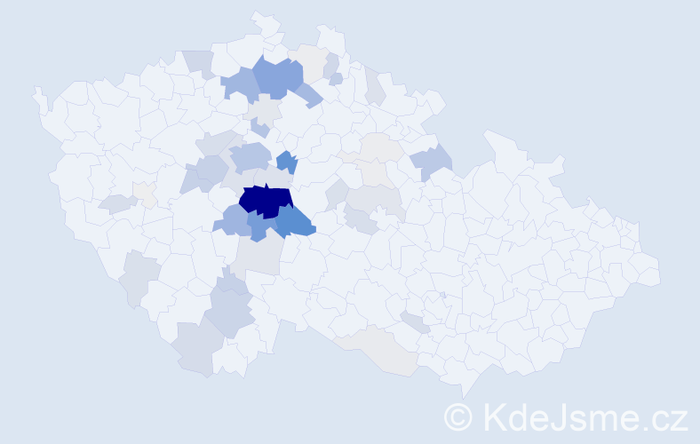 Příjmení: 'Žížala', počet výskytů 210 v celé ČR