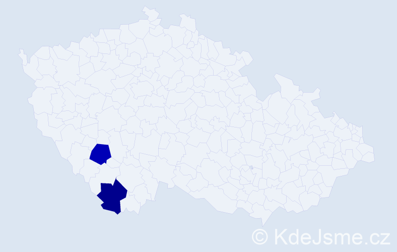 Příjmení: 'Obermeier', počet výskytů 2 v celé ČR