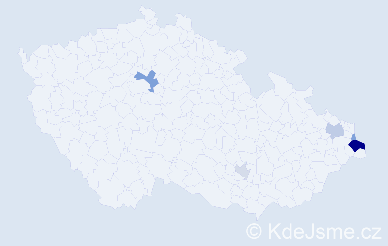 Příjmení: 'Bystrzycki', počet výskytů 17 v celé ČR