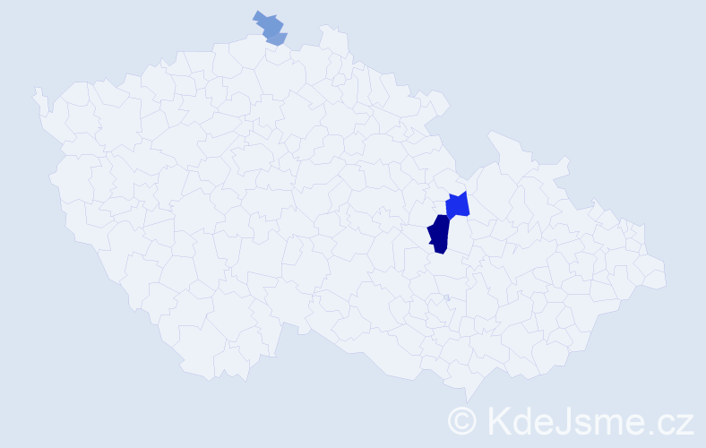 Příjmení: 'Dulkaj', počet výskytů 12 v celé ČR