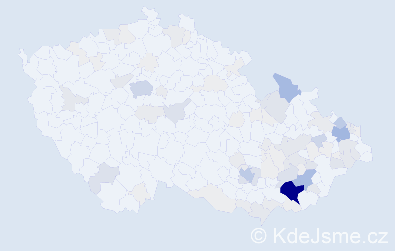 Příjmení: 'Lapčík', počet výskytů 351 v celé ČR