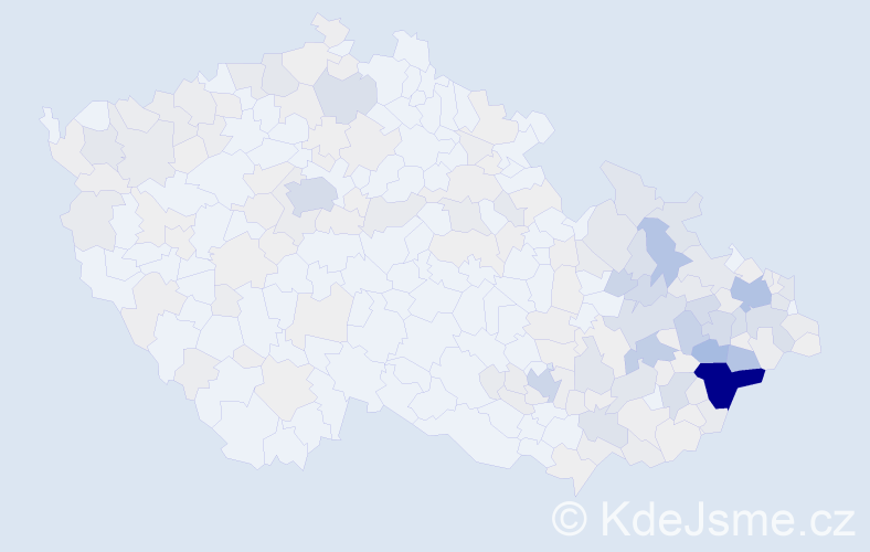 Příjmení: 'Orságová', počet výskytů 1074 v celé ČR