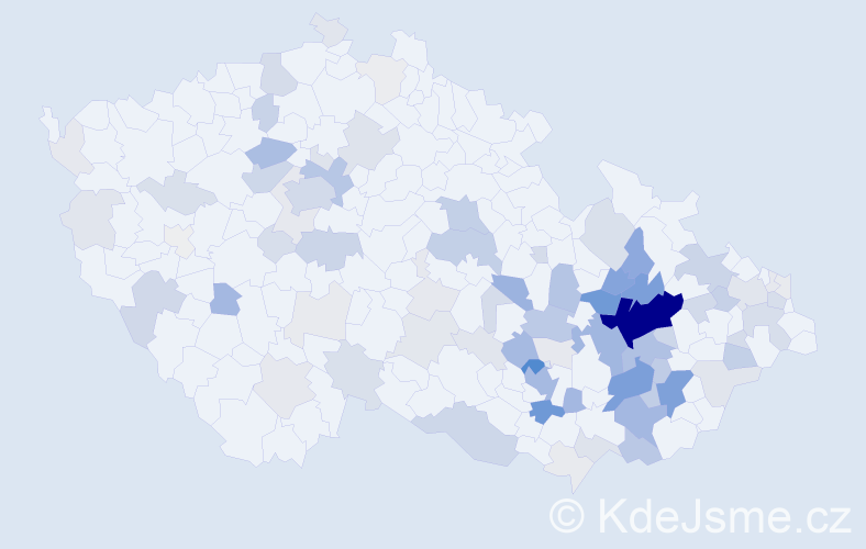 Příjmení: 'Dosoudilová', počet výskytů 425 v celé ČR