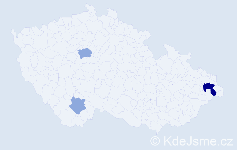 Příjmení: 'Trupková', počet výskytů 7 v celé ČR