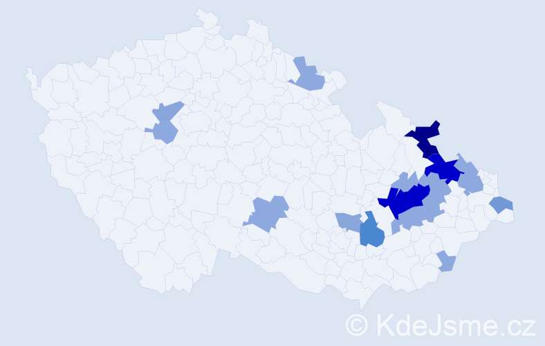 Příjmení: 'Morbitzer', počet výskytů 49 v celé ČR