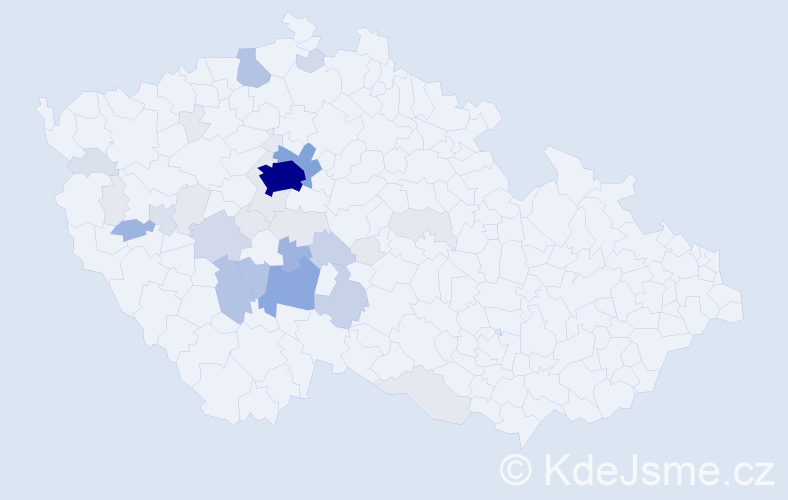 Příjmení: 'Hrubant', počet výskytů 132 v celé ČR
