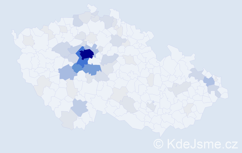 Příjmení: 'Velebil', počet výskytů 248 v celé ČR