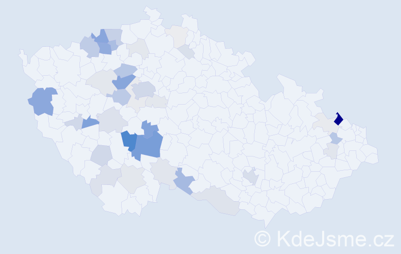 Příjmení: 'Plochová', počet výskytů 152 v celé ČR