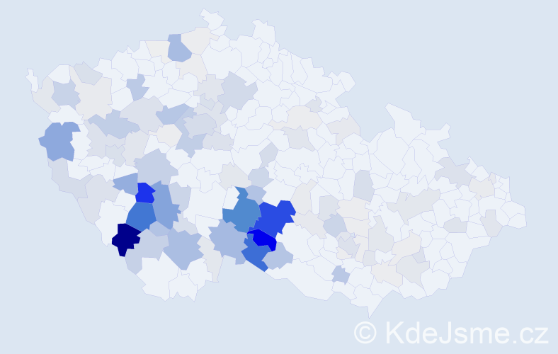 Příjmení: 'Rodová', počet výskytů 517 v celé ČR