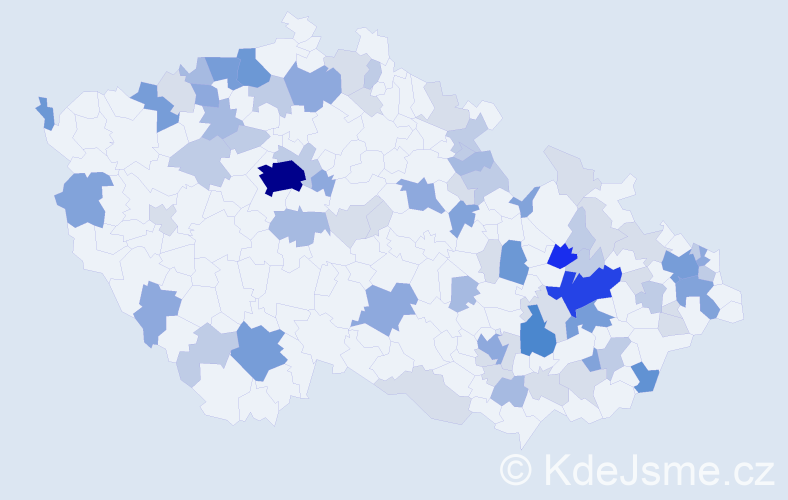 Příjmení: 'Mišáková', počet výskytů 242 v celé ČR