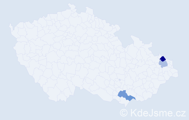 Příjmení: 'Baturná', počet výskytů 18 v celé ČR