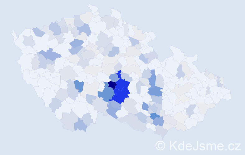 Příjmení: 'Palán', počet výskytů 607 v celé ČR