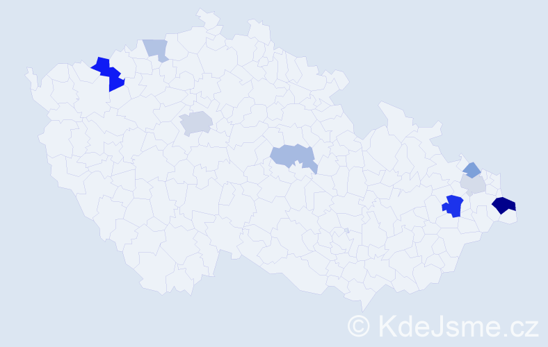 Příjmení: 'Kalinská', počet výskytů 19 v celé ČR