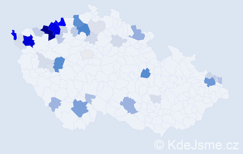 Příjmení: 'Ladičová', počet výskytů 173 v celé ČR