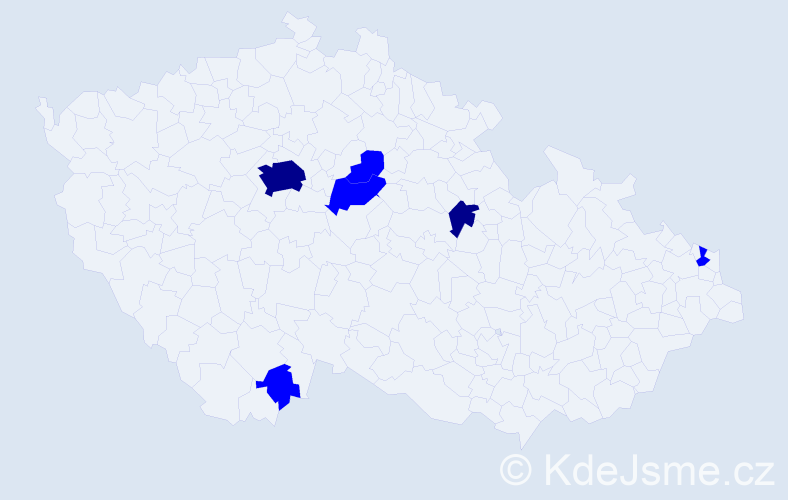 Příjmení: 'Matyi', počet výskytů 8 v celé ČR