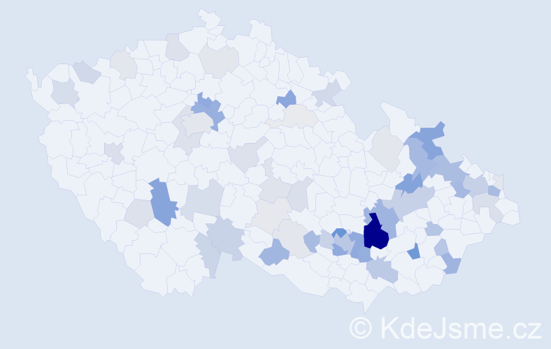 Příjmení: 'Trnavská', počet výskytů 172 v celé ČR