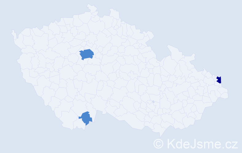 Příjmení: 'Barcik', počet výskytů 5 v celé ČR