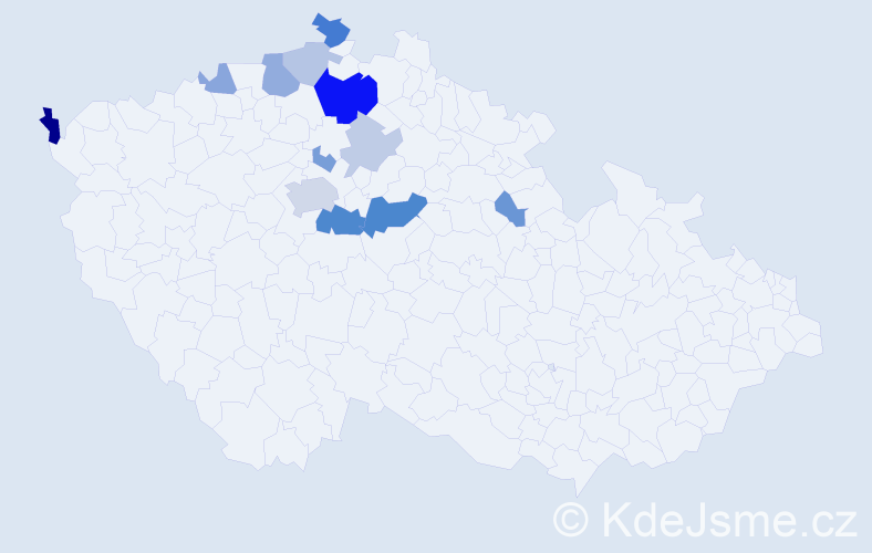 Příjmení: 'Verecká', počet výskytů 29 v celé ČR