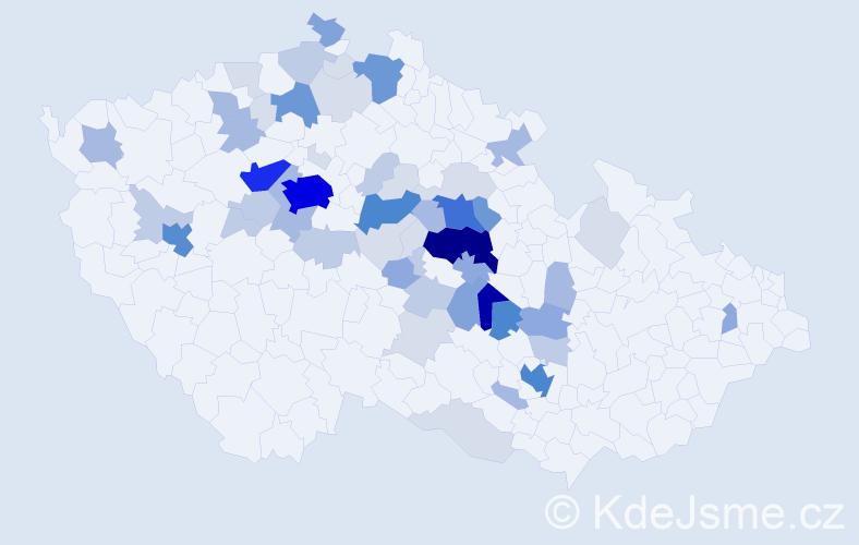 Příjmení: 'Tatíčková', počet výskytů 219 v celé ČR
