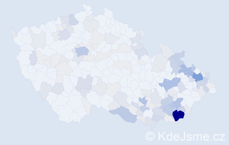 Příjmení: 'Michalčík', počet výskytů 471 v celé ČR