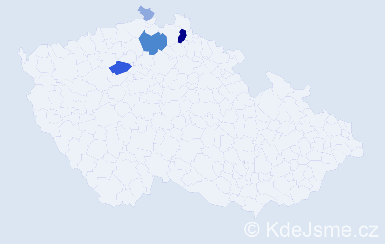 Příjmení: 'Cadriková', počet výskytů 11 v celé ČR