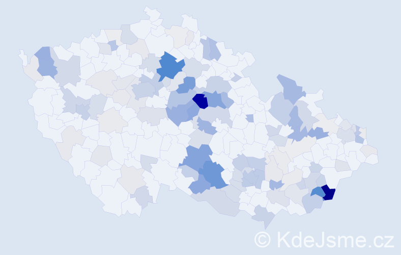 Příjmení: 'Míčová', počet výskytů 411 v celé ČR