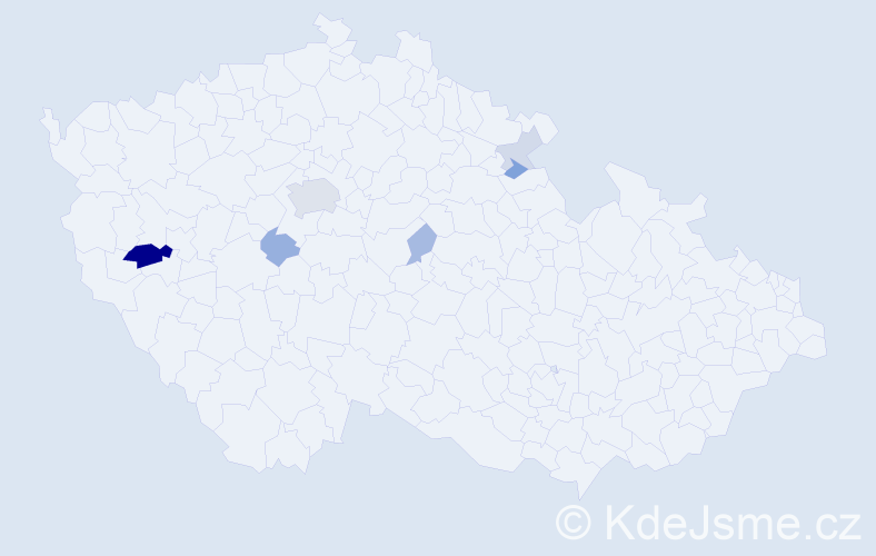 Příjmení: 'Mathesová', počet výskytů 17 v celé ČR