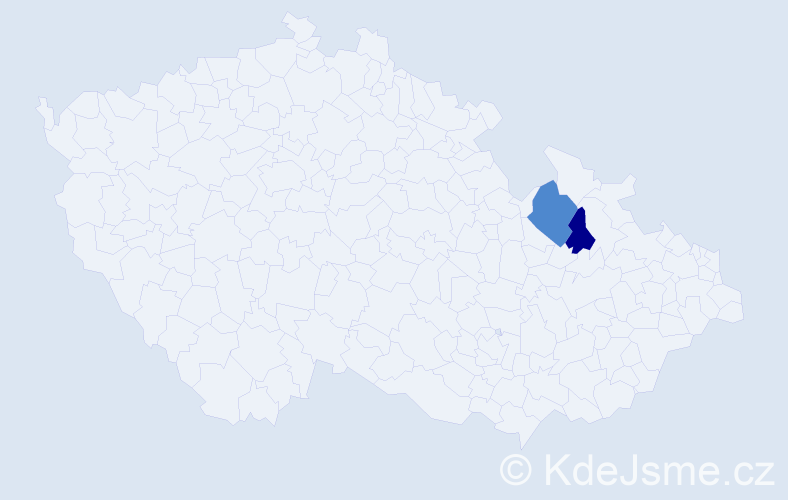 Příjmení: 'Bilajová', počet výskytů 3 v celé ČR