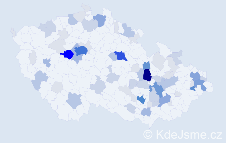 Příjmení: 'Knoll', počet výskytů 223 v celé ČR