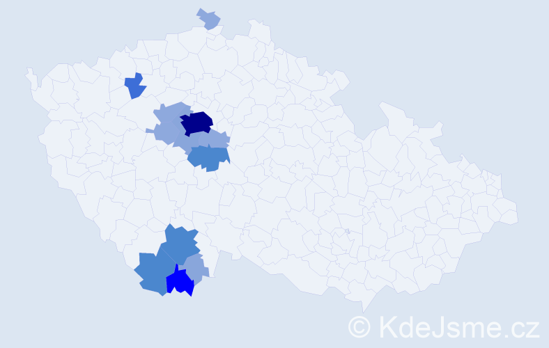 Příjmení: 'Kalošová', počet výskytů 41 v celé ČR