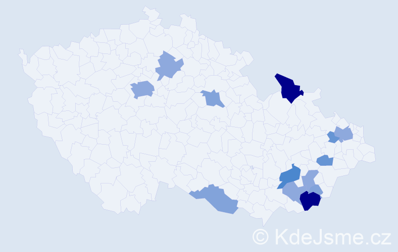 Příjmení: 'Graja', počet výskytů 37 v celé ČR