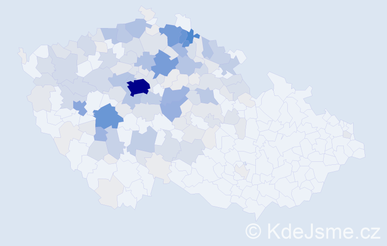 Příjmení: 'Šourek', počet výskytů 634 v celé ČR