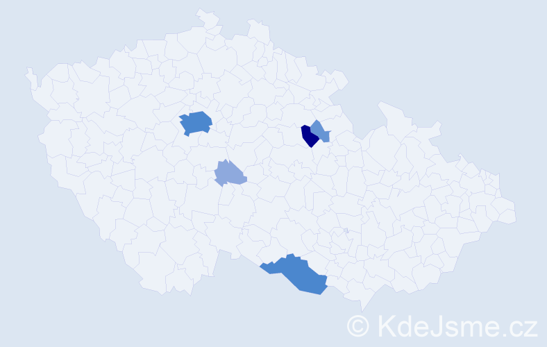 Příjmení: 'Cablková', počet výskytů 20 v celé ČR