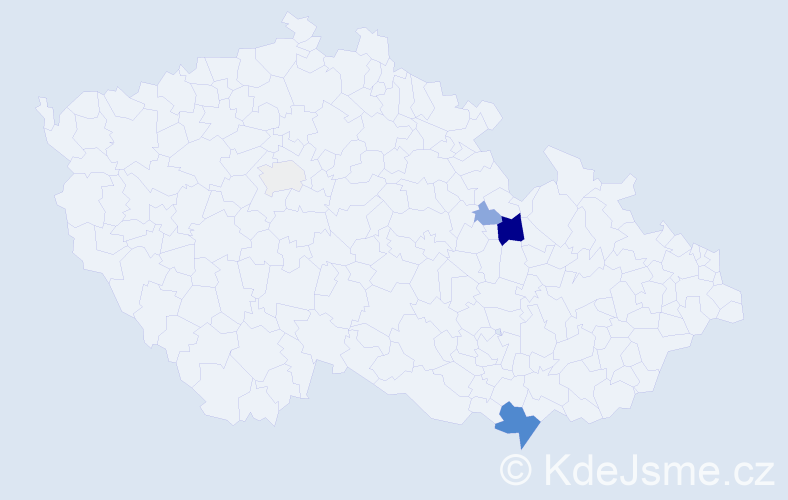 Příjmení: 'Motelka', počet výskytů 11 v celé ČR