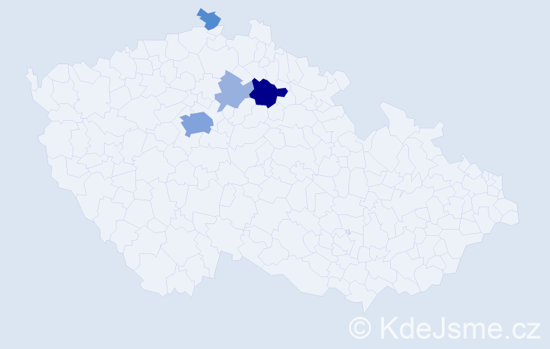 Příjmení: 'Chromovská', počet výskytů 16 v celé ČR