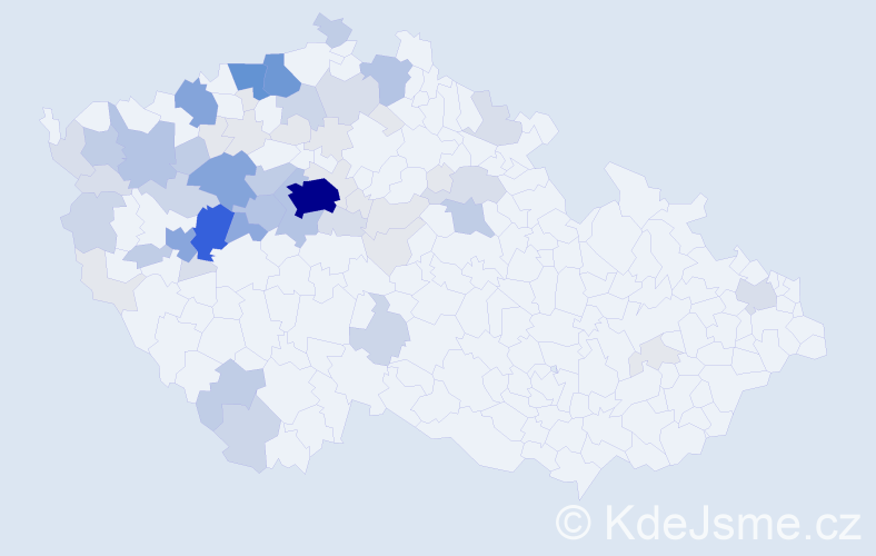 Příjmení: 'Kozler', počet výskytů 224 v celé ČR