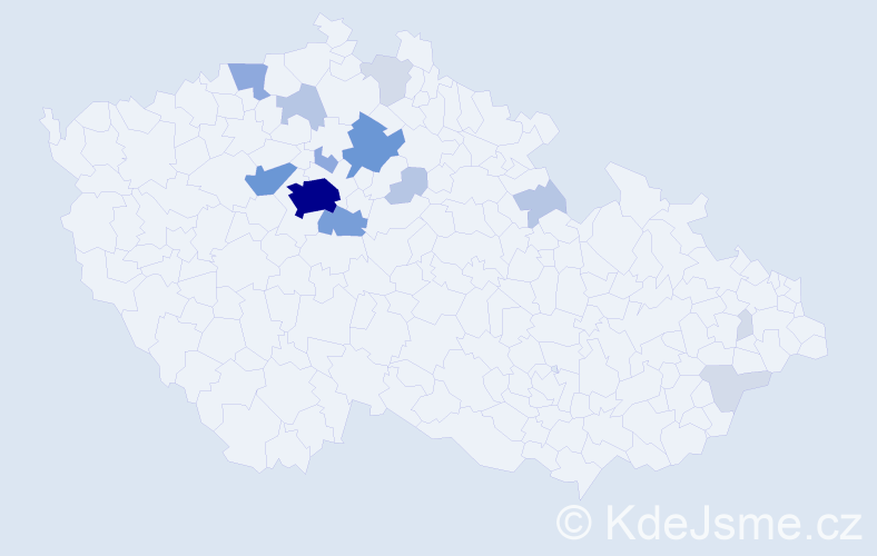 Příjmení: 'Lada', počet výskytů 49 v celé ČR