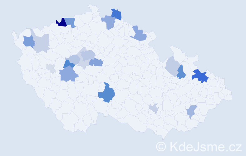 Příjmení: 'Dietrich', počet výskytů 58 v celé ČR