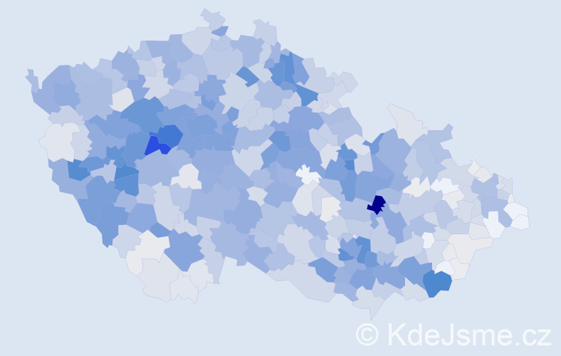 Příjmení: 'Šmíd', počet výskytů 4697 v celé ČR