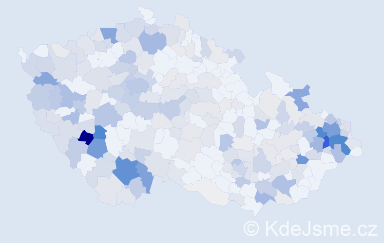 Příjmení: 'Klečková', počet výskytů 1065 v celé ČR