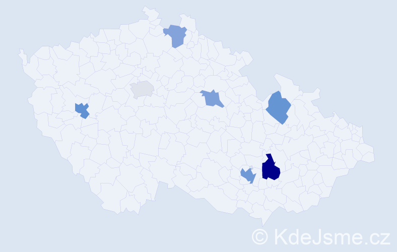 Příjmení: 'Kohler', počet výskytů 11 v celé ČR