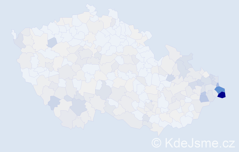 Příjmení: 'Kantor', počet výskytů 1310 v celé ČR