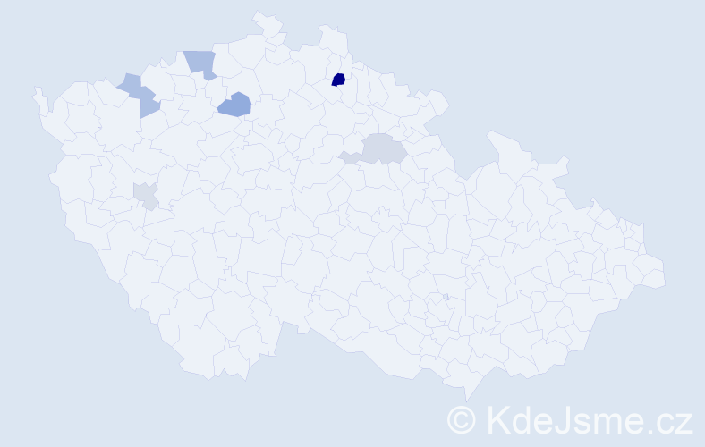 Příjmení: 'Shtefutsa', počet výskytů 8 v celé ČR