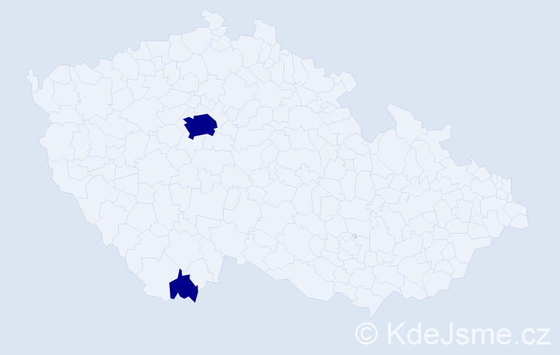 Příjmení: 'Purev-Ochir', počet výskytů 2 v celé ČR