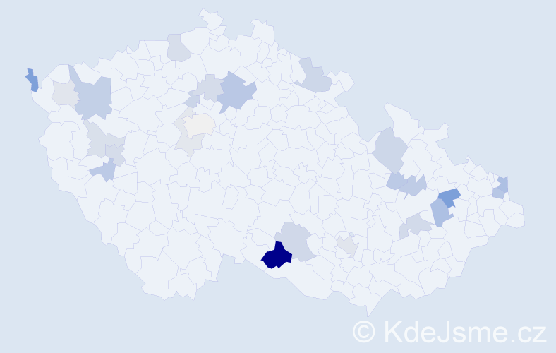 Příjmení: 'Karika', počet výskytů 56 v celé ČR