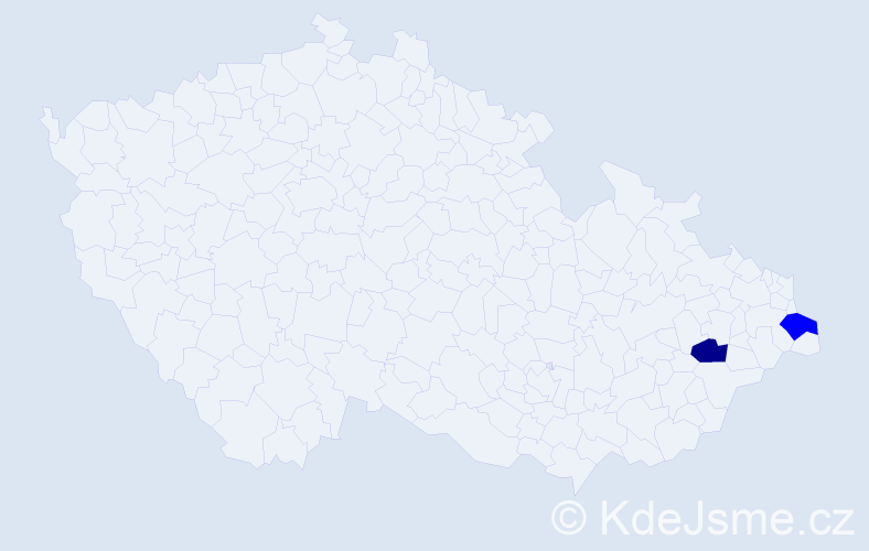 Příjmení: 'Kočálková', počet výskytů 5 v celé ČR