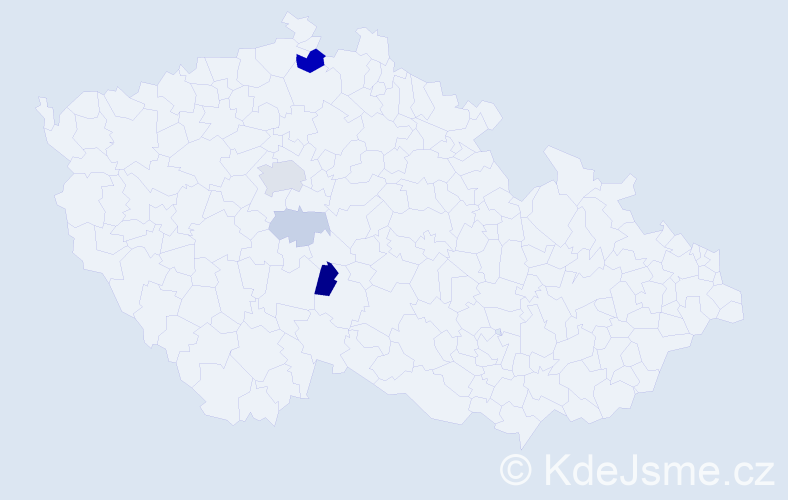 Příjmení: 'Křtěnská', počet výskytů 13 v celé ČR