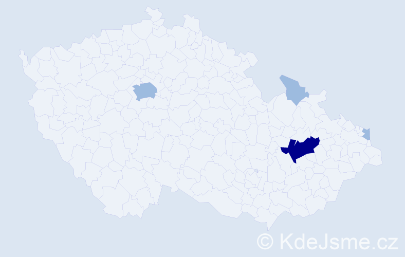 Příjmení: 'Rendárová', počet výskytů 7 v celé ČR